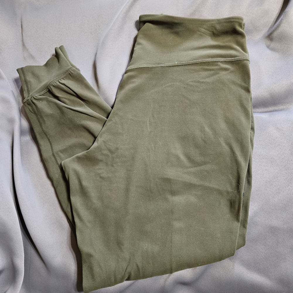 Lululemon Align High-Rise Jogger Full Length Olive Green Nulu Pants Size 12